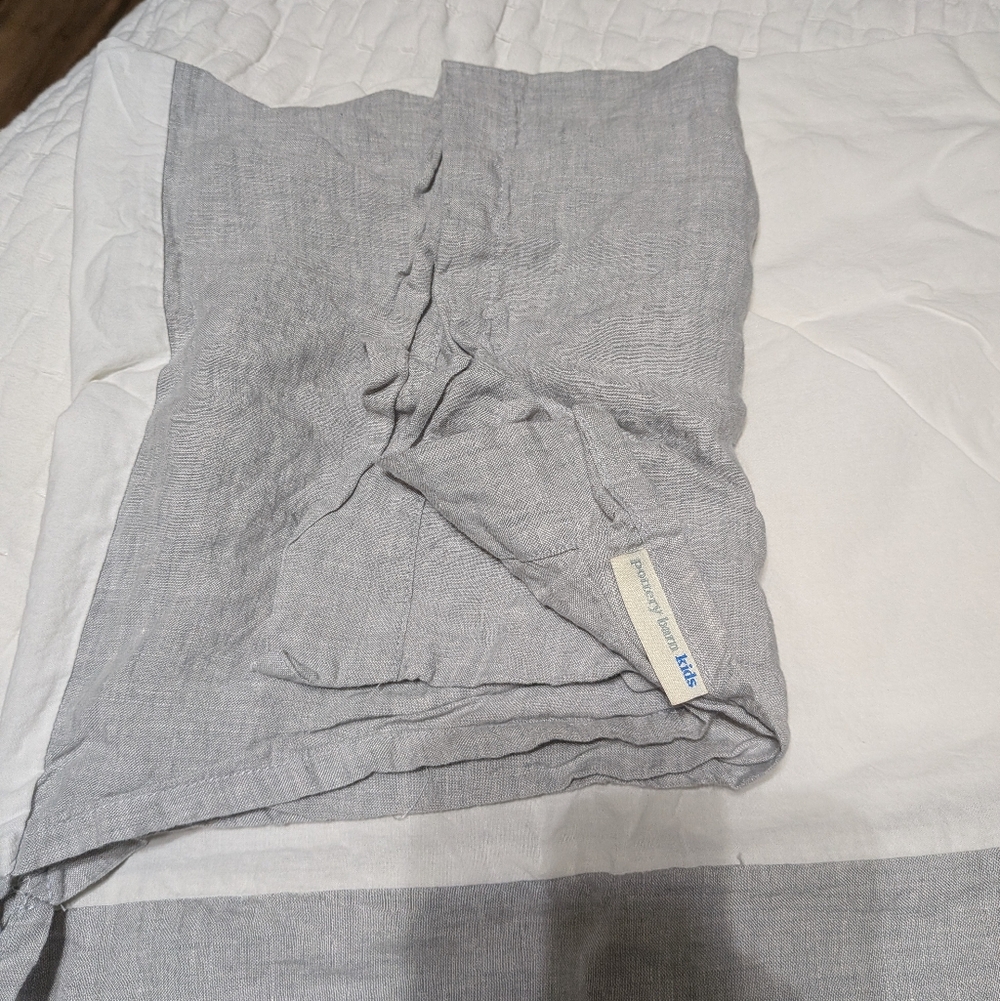 Pottery Barn Kids European Linen Crib Skirt